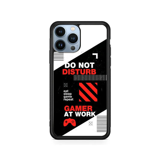 Caution and Do Not Disturb iPhone 13 Pro Case-Rubber / Black (2D Case)-Xtracase