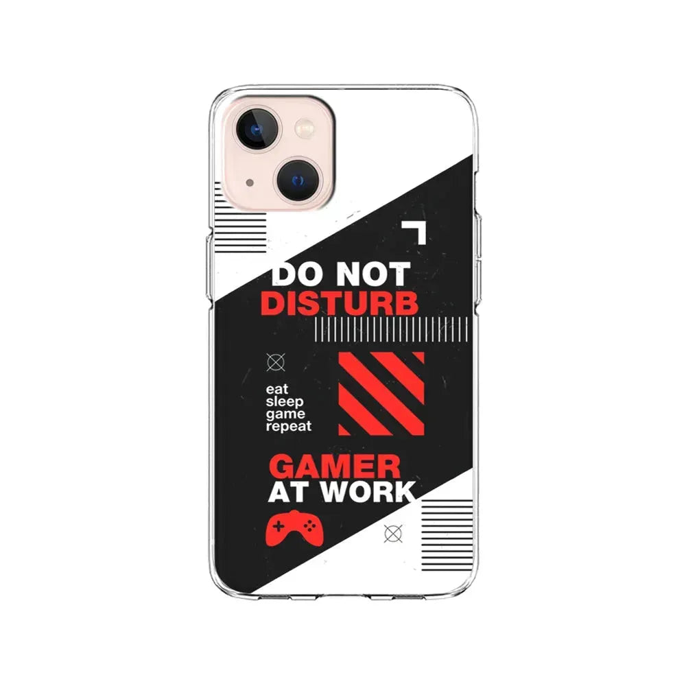 Caution and Do Not Disturb iPhone 13 Mini Case-Clear Soft Case-Xtracase