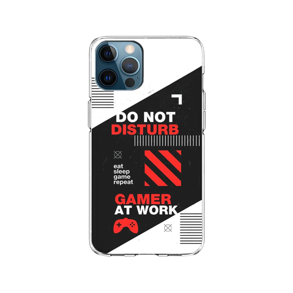 Caution and Do Not Disturb iPhone 13 Pro Case-Clear Soft Case-Xtracase