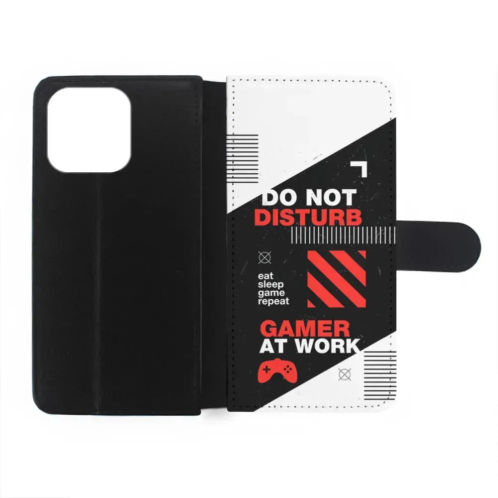 Caution and Do Not Disturb iPhone 13 Mini Case-Flip Wallet Case-Xtracase