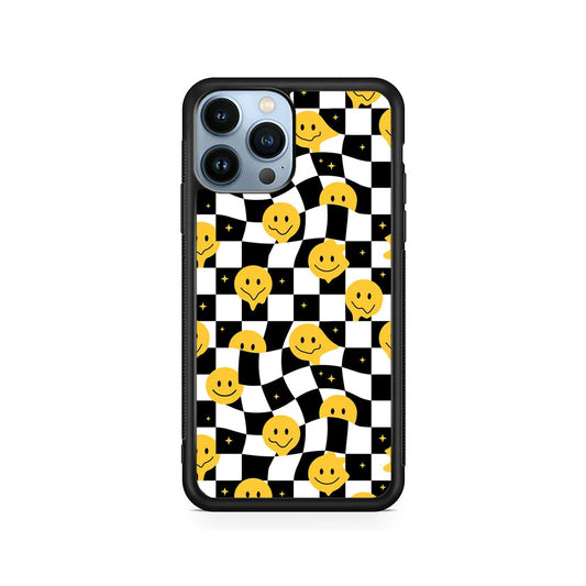Checkmate with Smiley Pawn iPhone 13 Pro Case-Rubber / Black (2D Case)-Xtracase