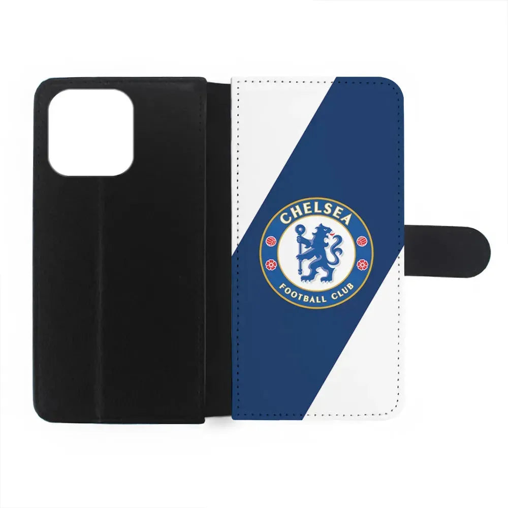 Chelsea FC Stripe Sling Logo iPhone 13 Mini Case-Flip Wallet Case-Xtracase
