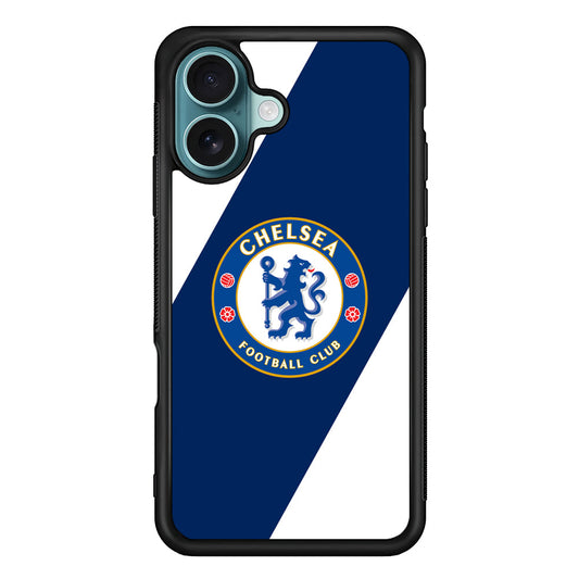 Chelsea FC Stripe Sling Logo iPhone 16 Plus Case - Xtracase