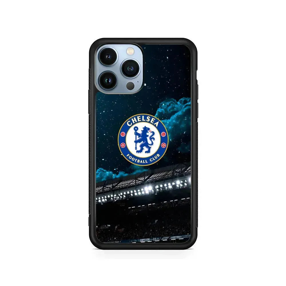 Chelsea Home Stamford Bridge iPhone 15 Pro Max Case-Rubber / Black (2D Case)-Xtracase