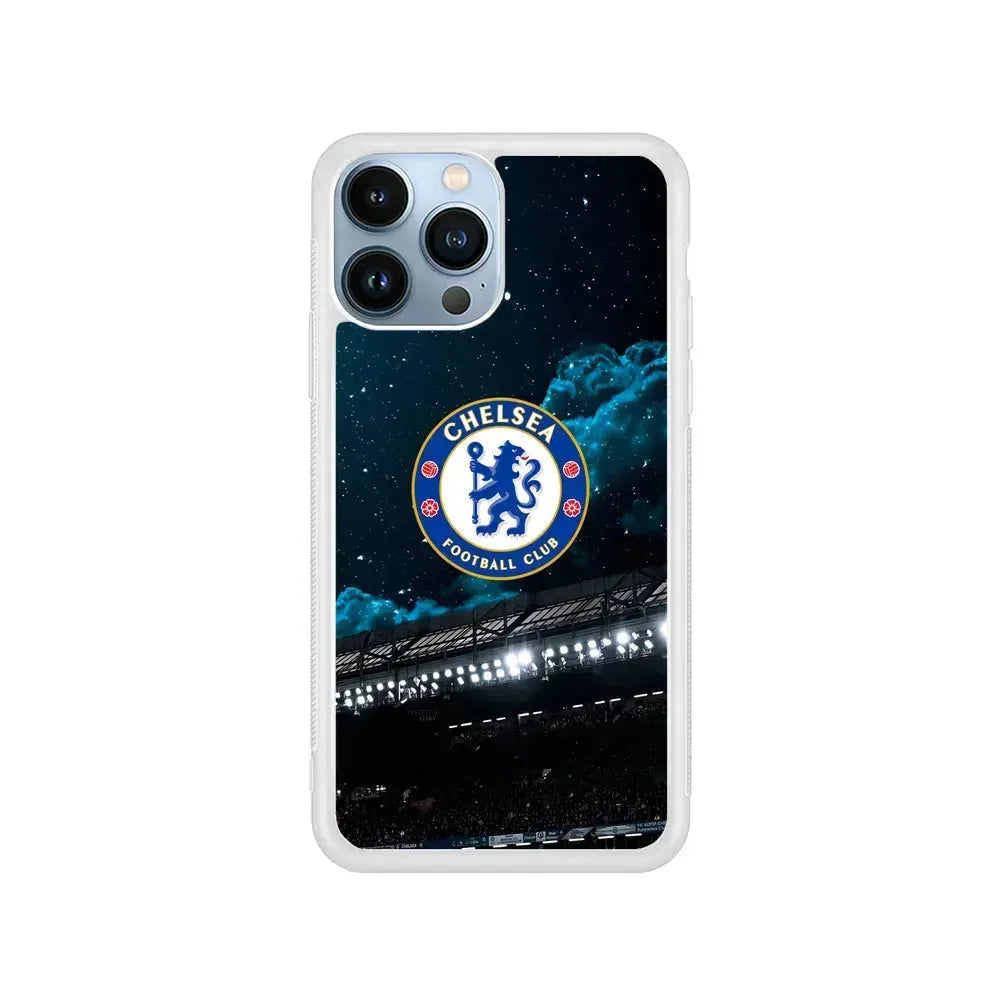 Chelsea Home Stamford Bridge iPhone 15 Pro Max Case-Rubber / White (2D Case)-Xtracase