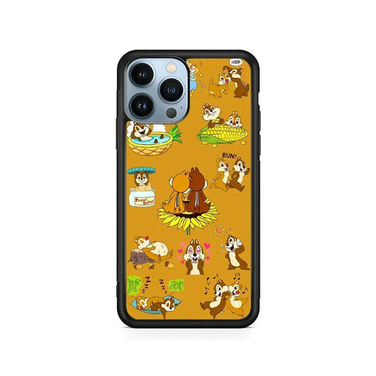 Chip N Dale Daily Activities iPhone 15 Pro Max Case-Rubber / Black (2D Case)-Xtracase