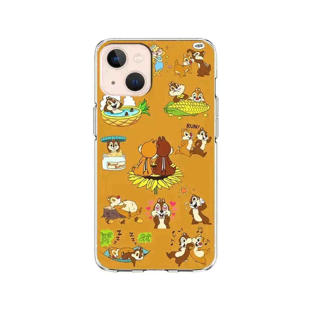 Chip N Dale Daily Activities iPhone 13 Mini Case-Clear Soft Case-Xtracase