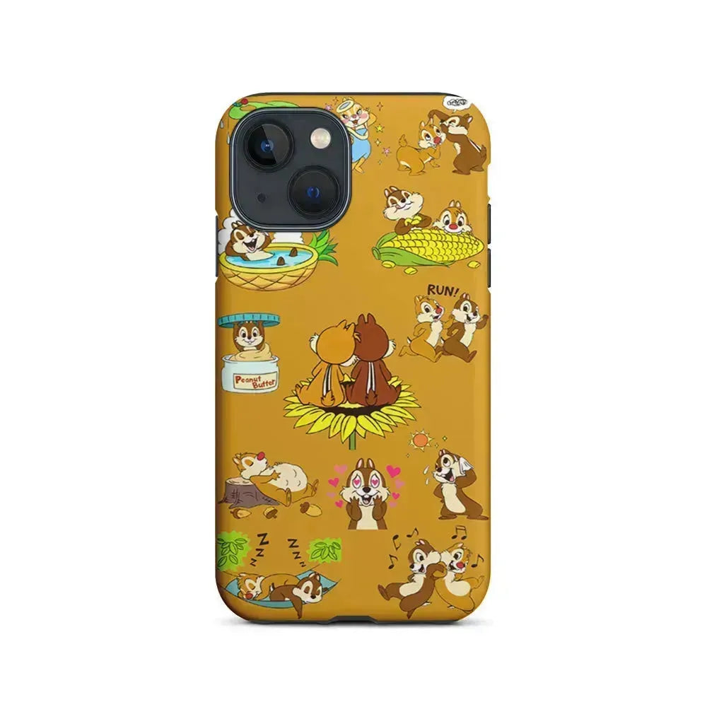 Chip N Dale Daily Activities iPhone 13 Mini Case-2 in 1 Tough Case-Xtracase