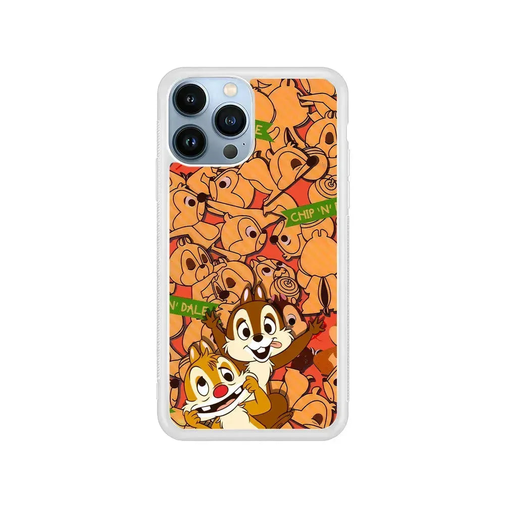 Chip N Dale Face of The Day iPhone 15 Pro Max Case-Rubber / White (2D Case)-Xtracase