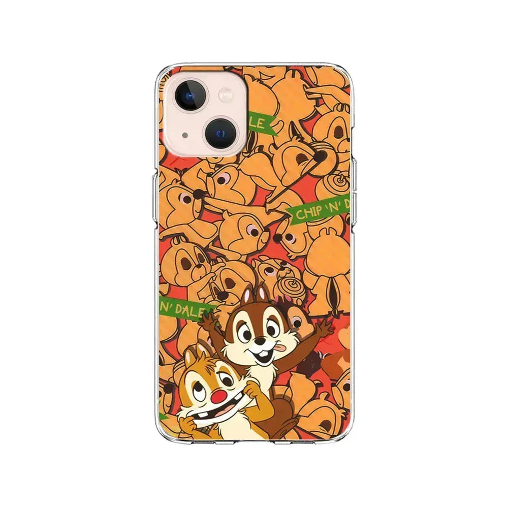 Chip N Dale Face of The Day iPhone 13 Mini Case-Clear Soft Case-Xtracase