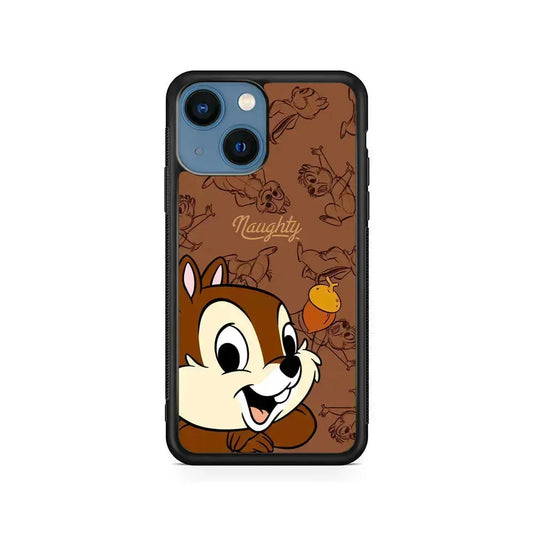 Chip N Dale Naughty Person iPhone 13 Mini Case-Rubber / Black (2D Case)-Xtracase