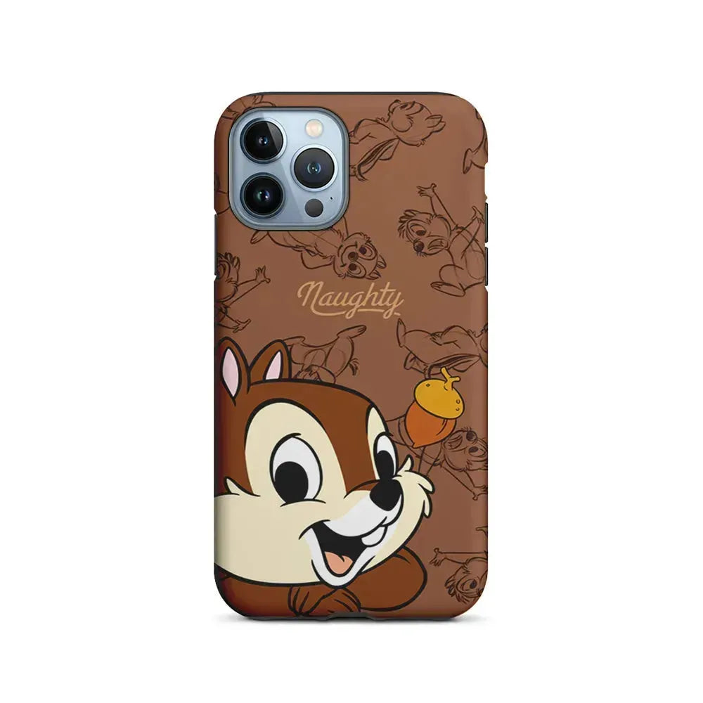 Chip N Dale Naughty Person iPhone 15 Pro Max Case-2 in 1 Tough Case-Xtracase