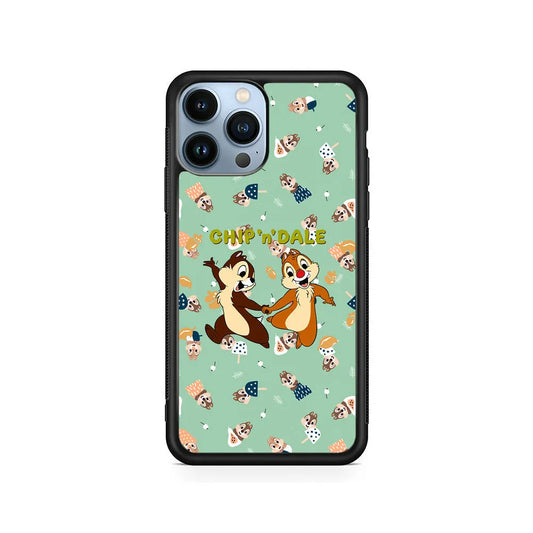 Chip N Dale Walk Happily iPhone 13 Pro Max Case-Rubber / Black (2D Case)-Xtracase