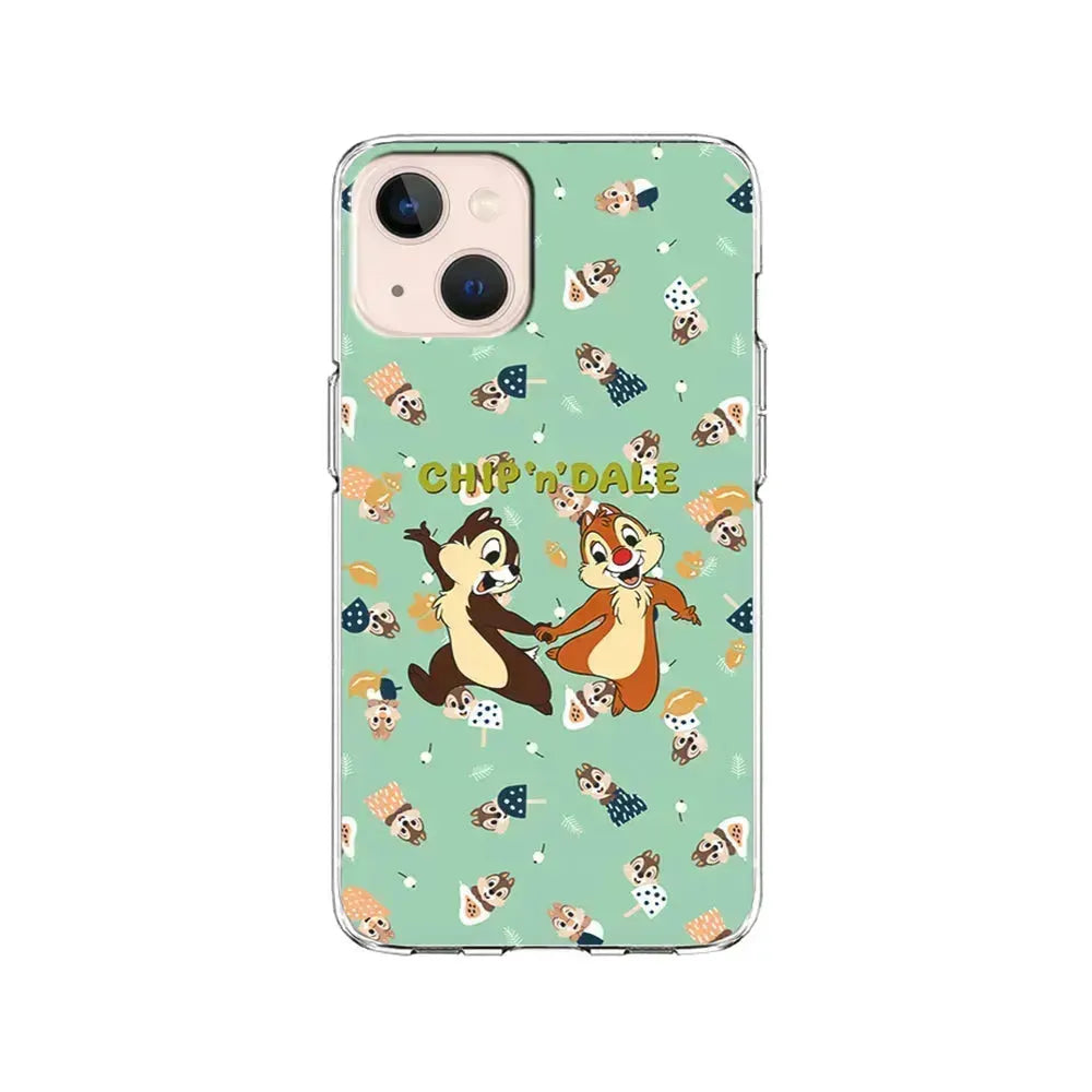 Chip N Dale Walk Happily iPhone 13 Mini Case-Clear Soft Case-Xtracase