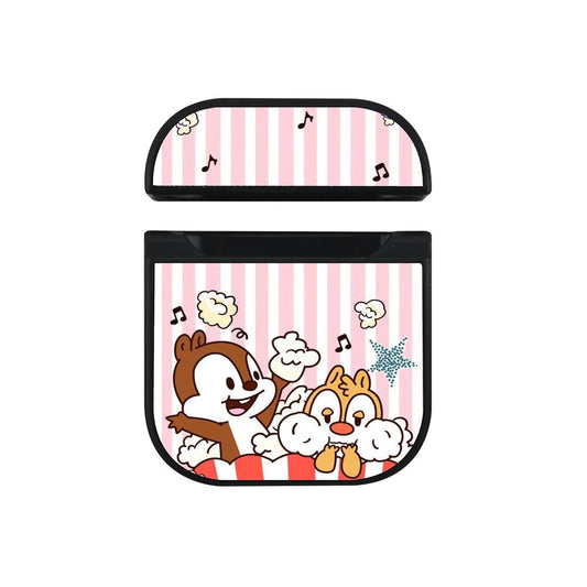 Chip n Dale Popcorn Party Hard Plastic Case Cover For Apple Airpods-Xtracase