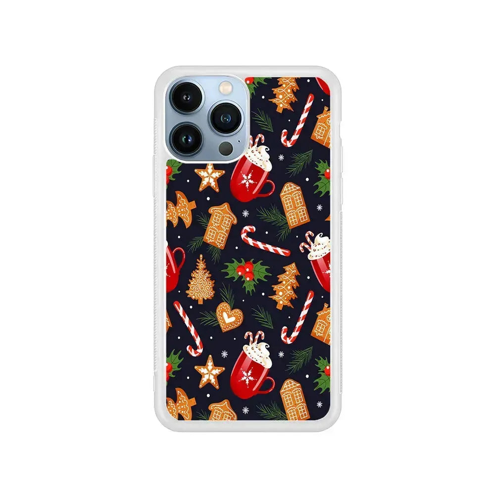 Christmas Ornaments Aesthetic iPhone 15 Pro Max Case-Rubber / White (2D Case)-Xtracase