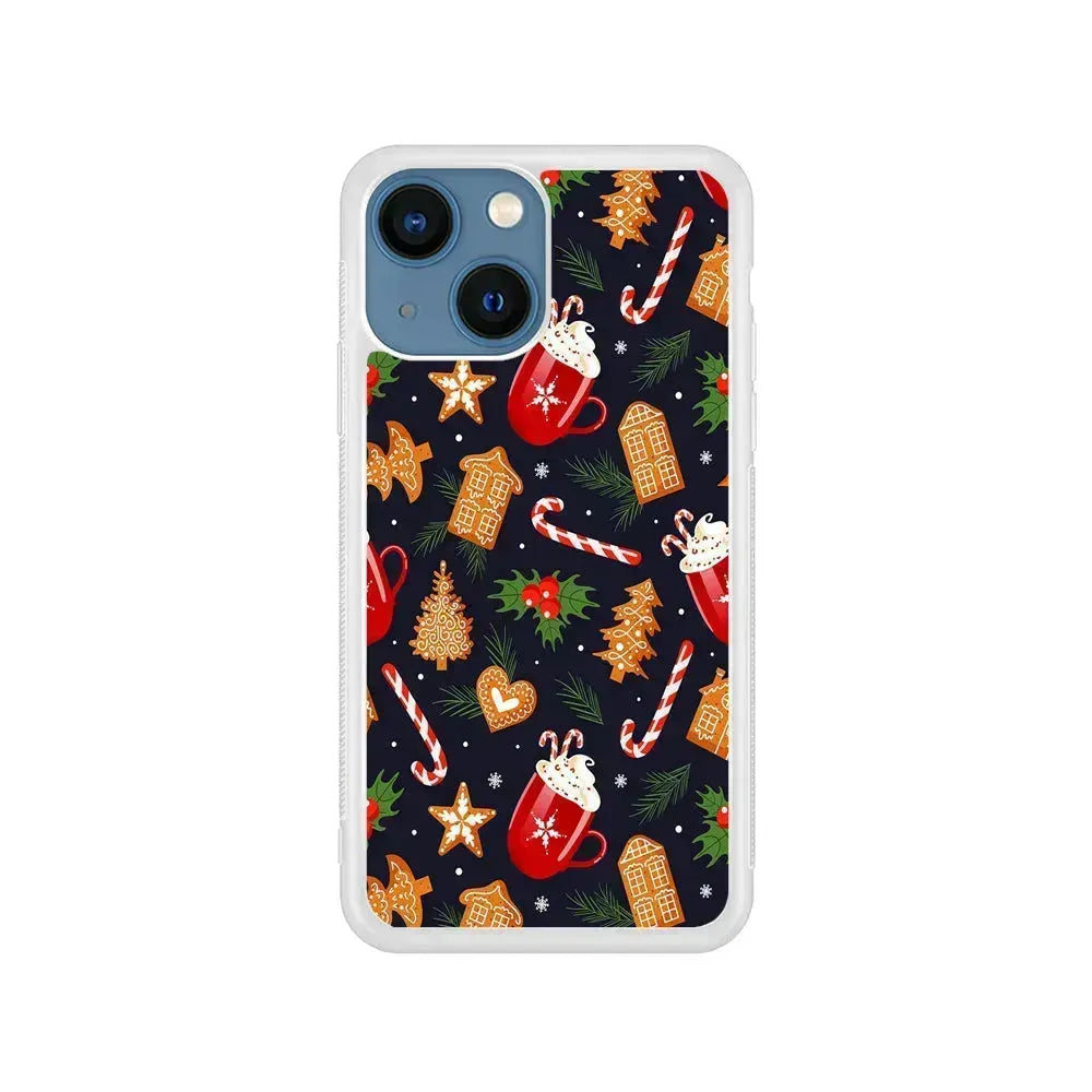 Christmas Ornaments Aesthetic iPhone 13 Mini Case-Rubber / White (2D Case)-Xtracase
