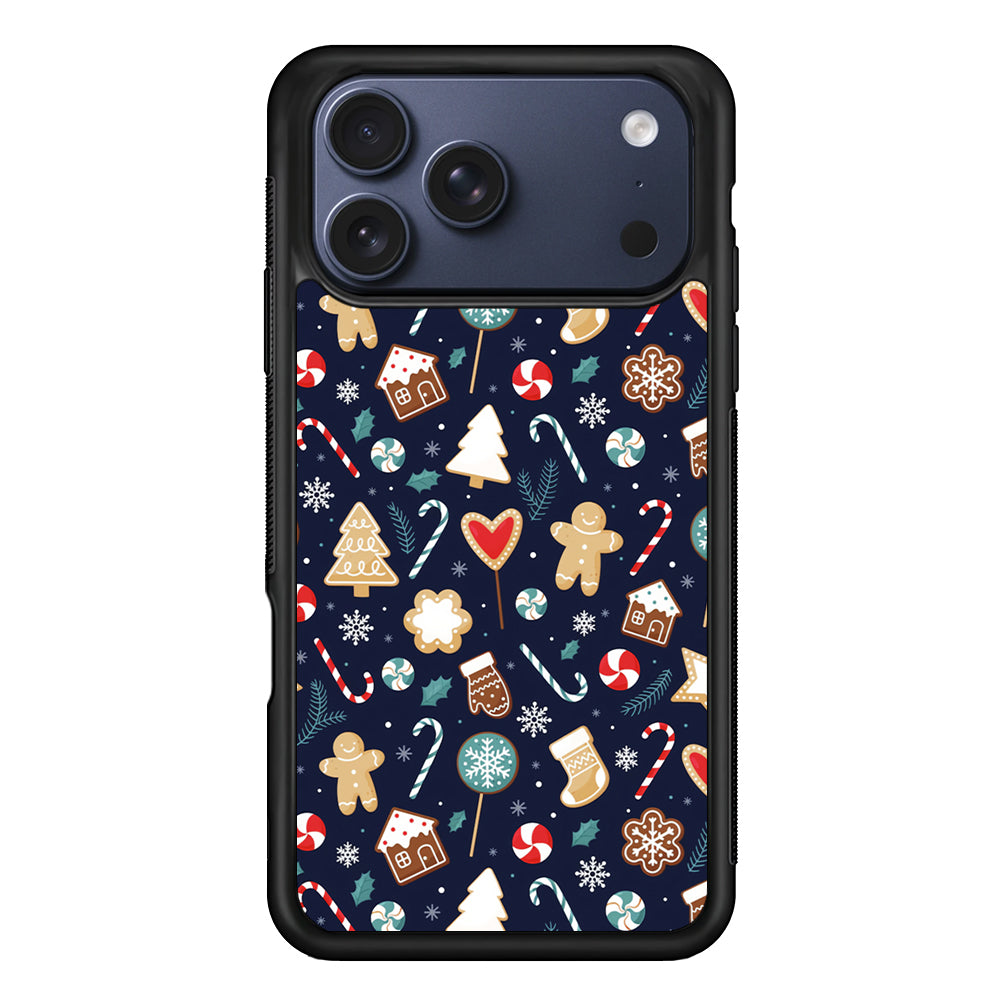 Christmas Ornaments Pattern Navy iPhone 17 Pro Case - Xtracase