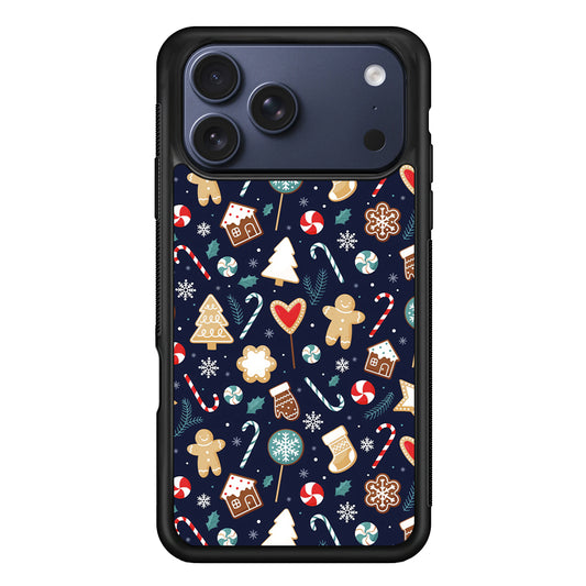 Christmas Ornaments Pattern Navy iPhone 17 Pro Case - Xtracase