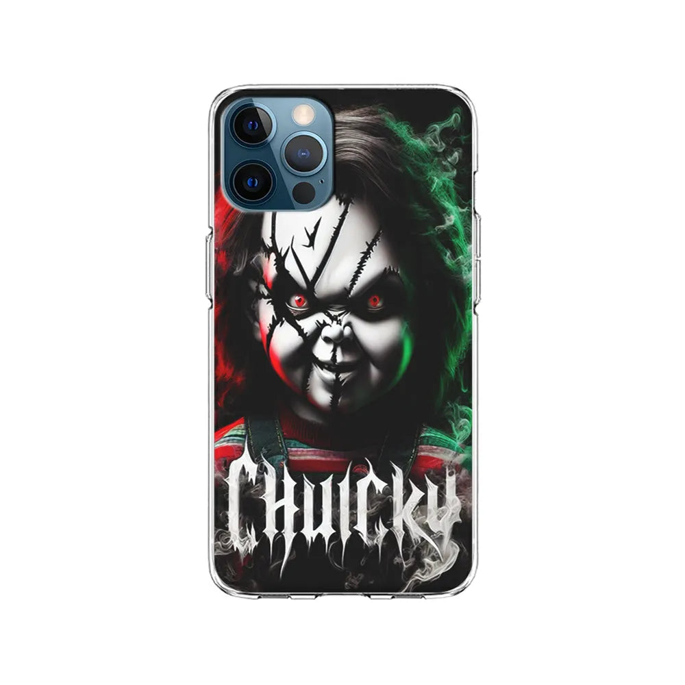 Chucky Doll Scary Face iPhone 13 Pro Case-Clear Soft Case-Xtracase