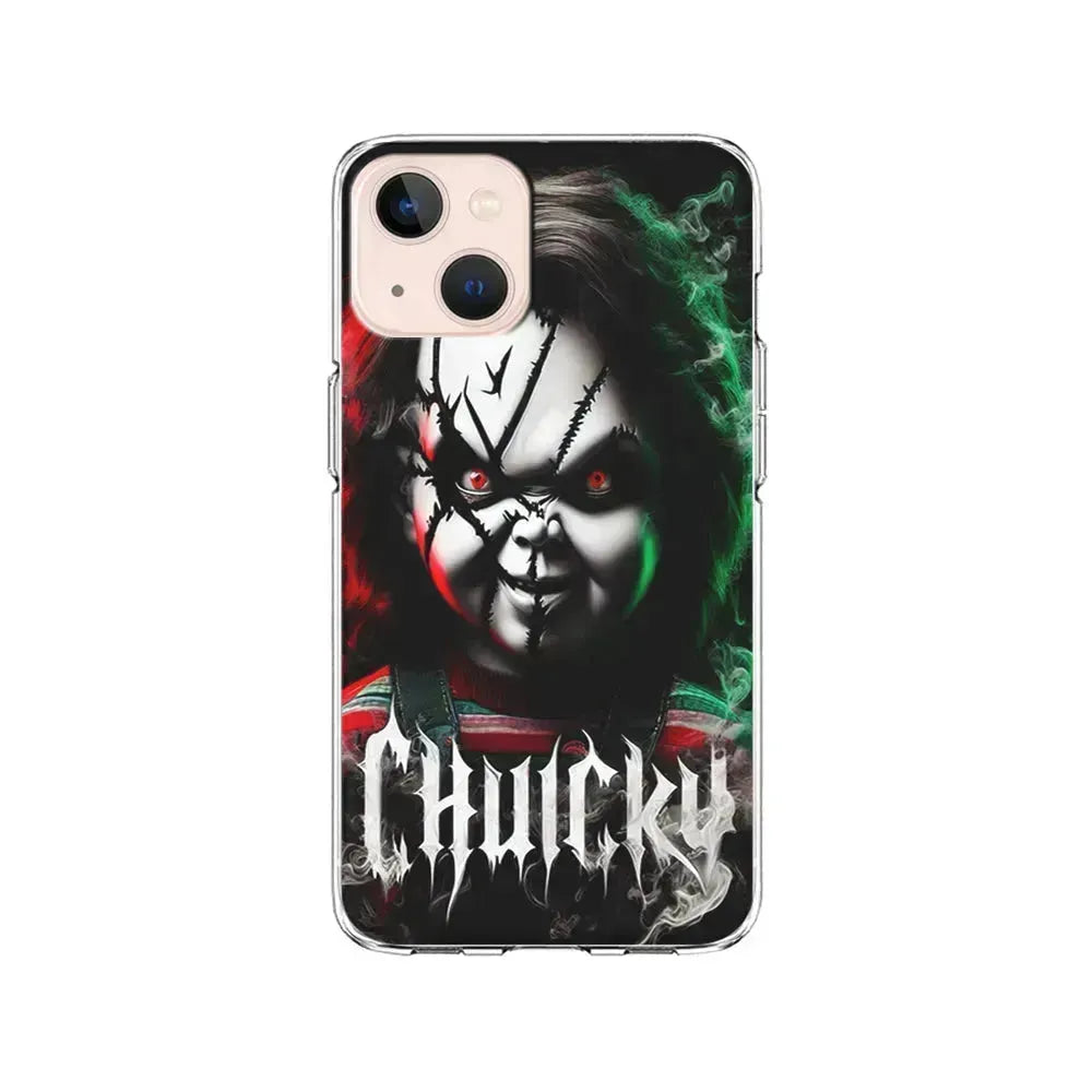 Chucky Doll Scary Face iPhone 13 Mini Case-Clear Soft Case-Xtracase