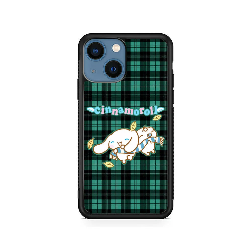 Cinnamoroll Winter Scarf iPhone 14 Plus Case-Rubber / Black (2D Case)-Xtracase