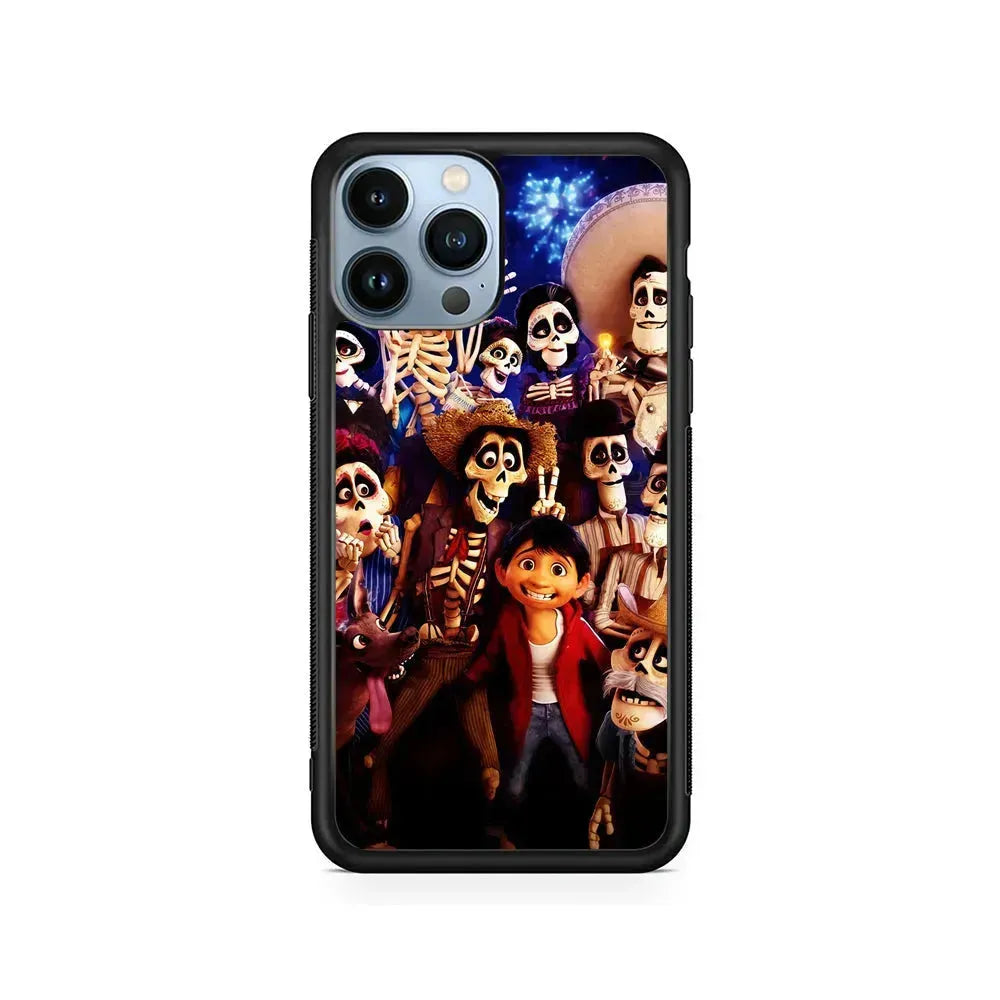 Coco Poster Family iPhone 15 Pro Max Case-Rubber / Black (2D Case)-Xtracase