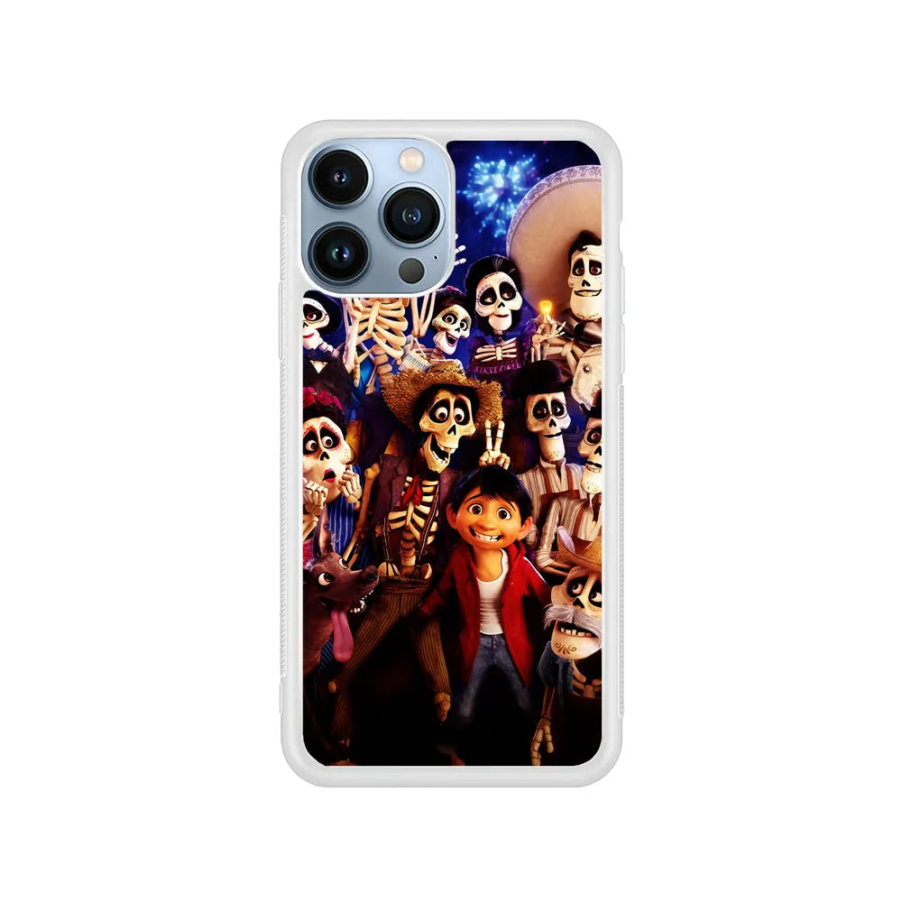 Coco Poster Family iPhone 13 Pro Case-Rubber / White (2D Case)-Xtracase