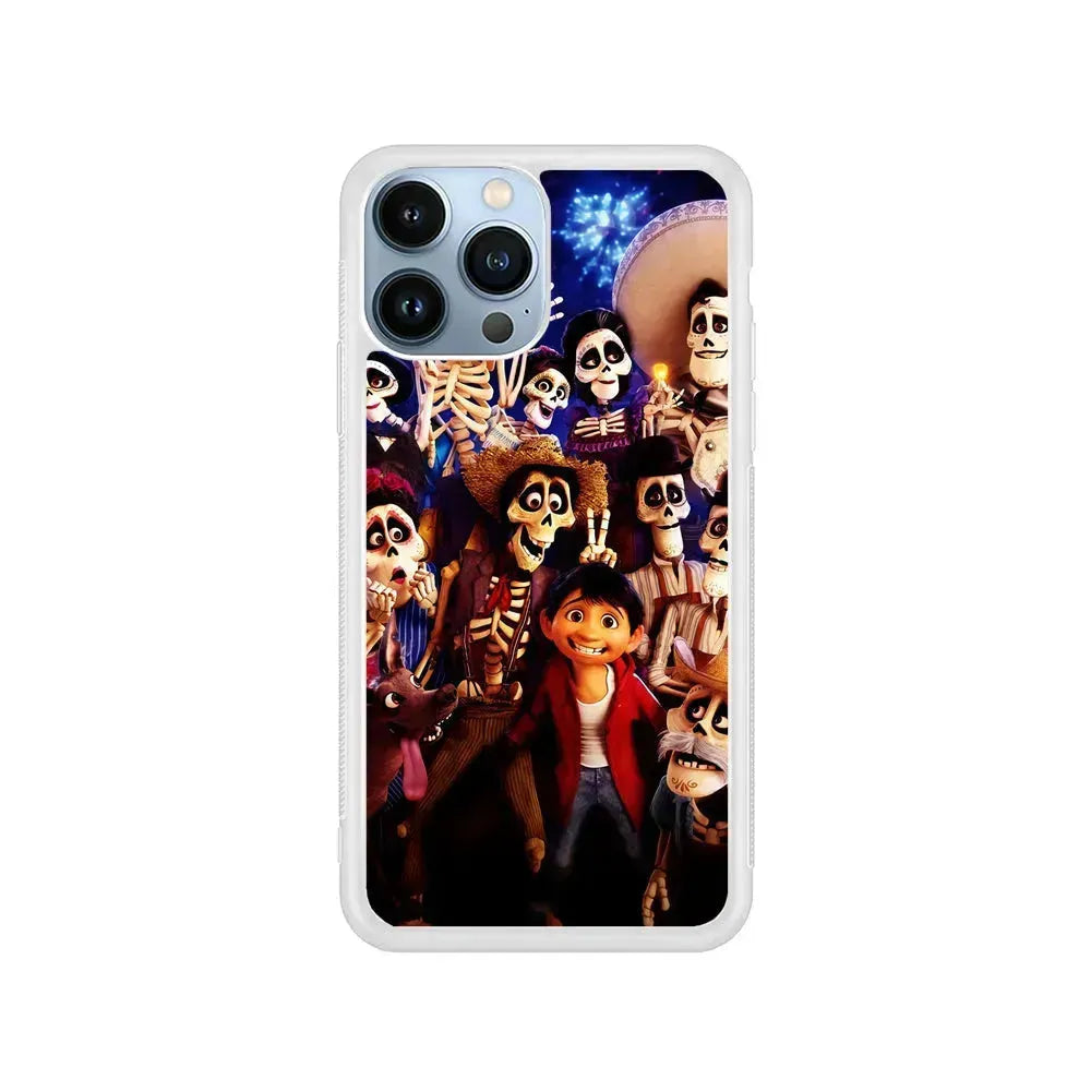 Coco Poster Family iPhone 15 Pro Max Case-Rubber / White (2D Case)-Xtracase