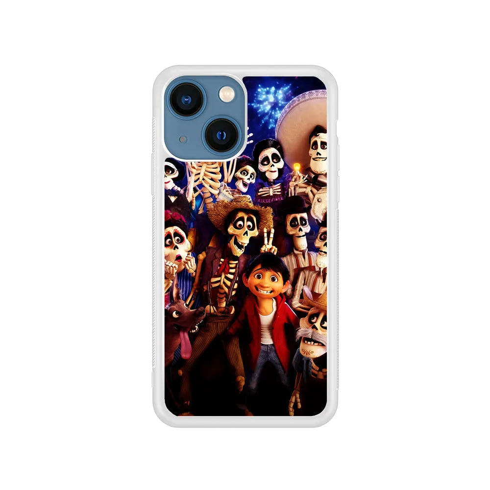 Coco Poster Family iPhone 15 Plus Case-Rubber / White (2D Case)-Xtracase