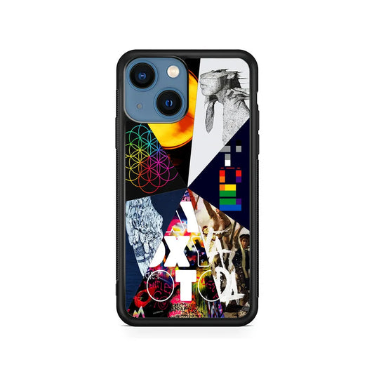 Coldplay Album Cover Collage iPhone 14 Plus Case-Rubber / Black (2D Case)-Xtracase