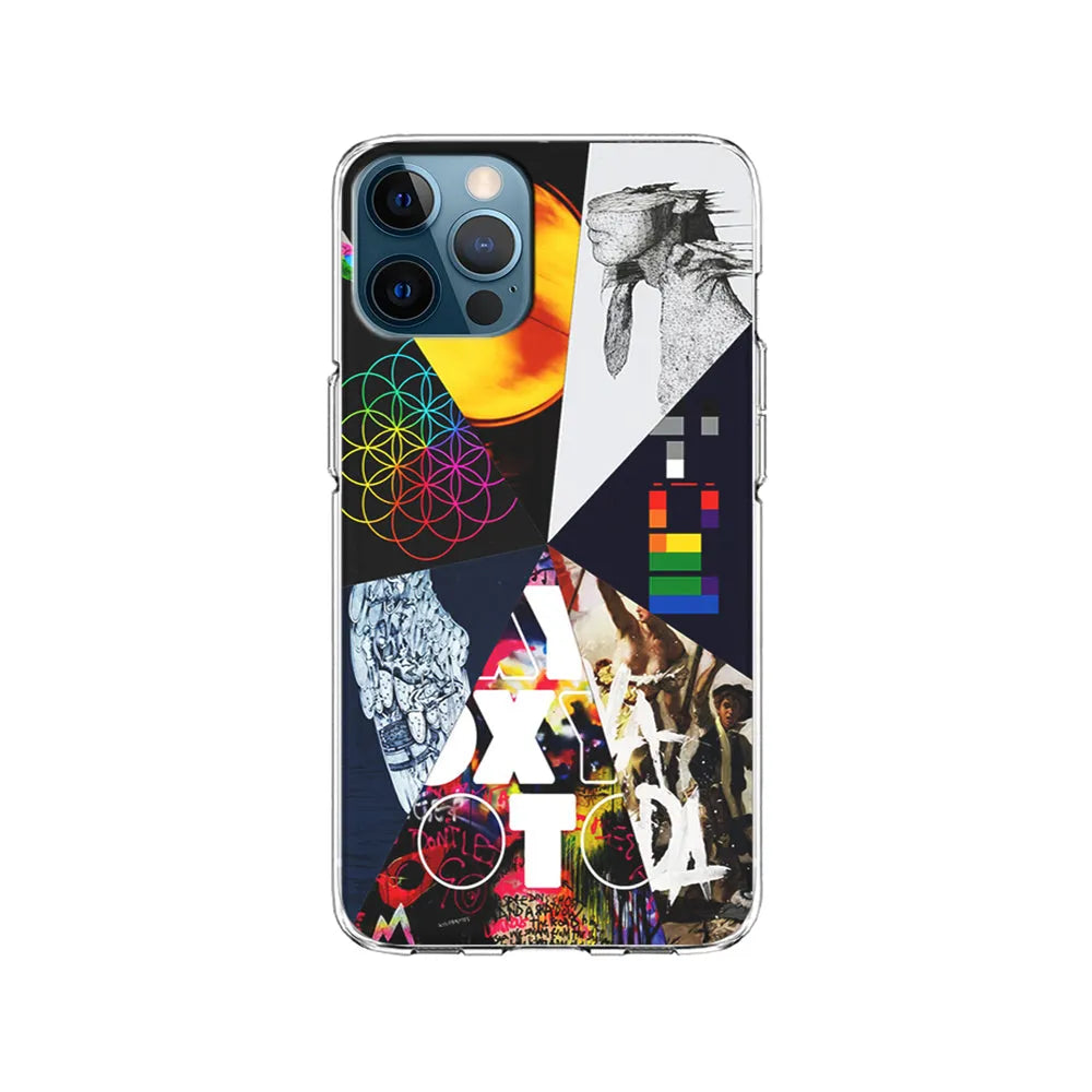 Coldplay Album Cover Collage iPhone 13 Pro Case-Clear Soft Case-Xtracase