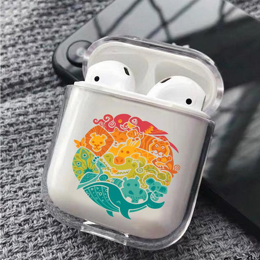 Collage of Nature Life Protective Clear Case Cover For Apple Airpods-Xtracase