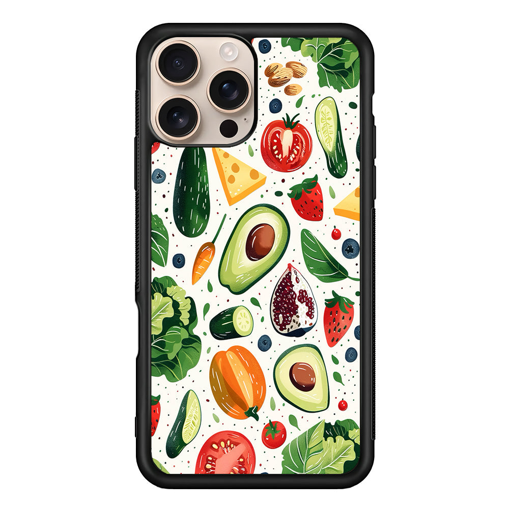 Collection of Fruits and Vegetables iPhone 16 Pro Max Case - iPhone 16 Pro Max