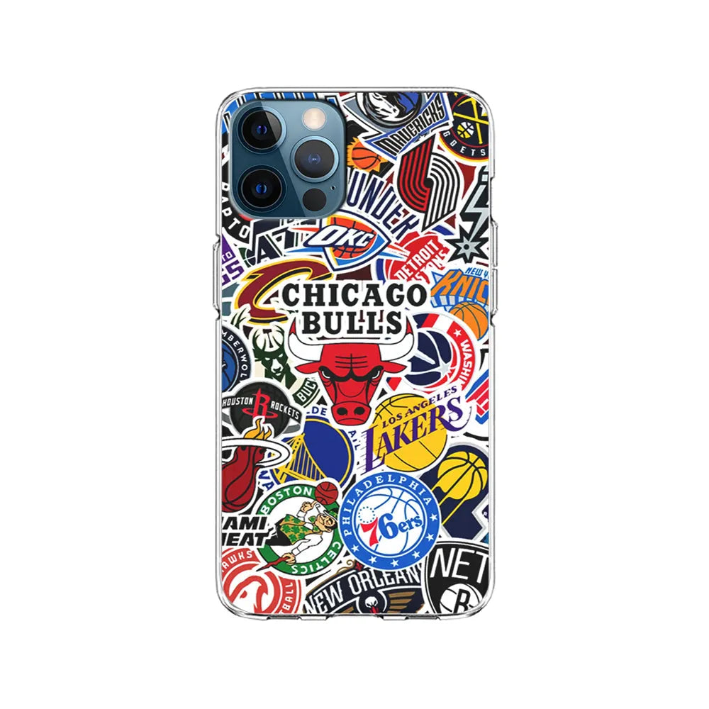 Collection of NBA Club logos iPhone 13 Pro Case-Clear Soft Case-Xtracase