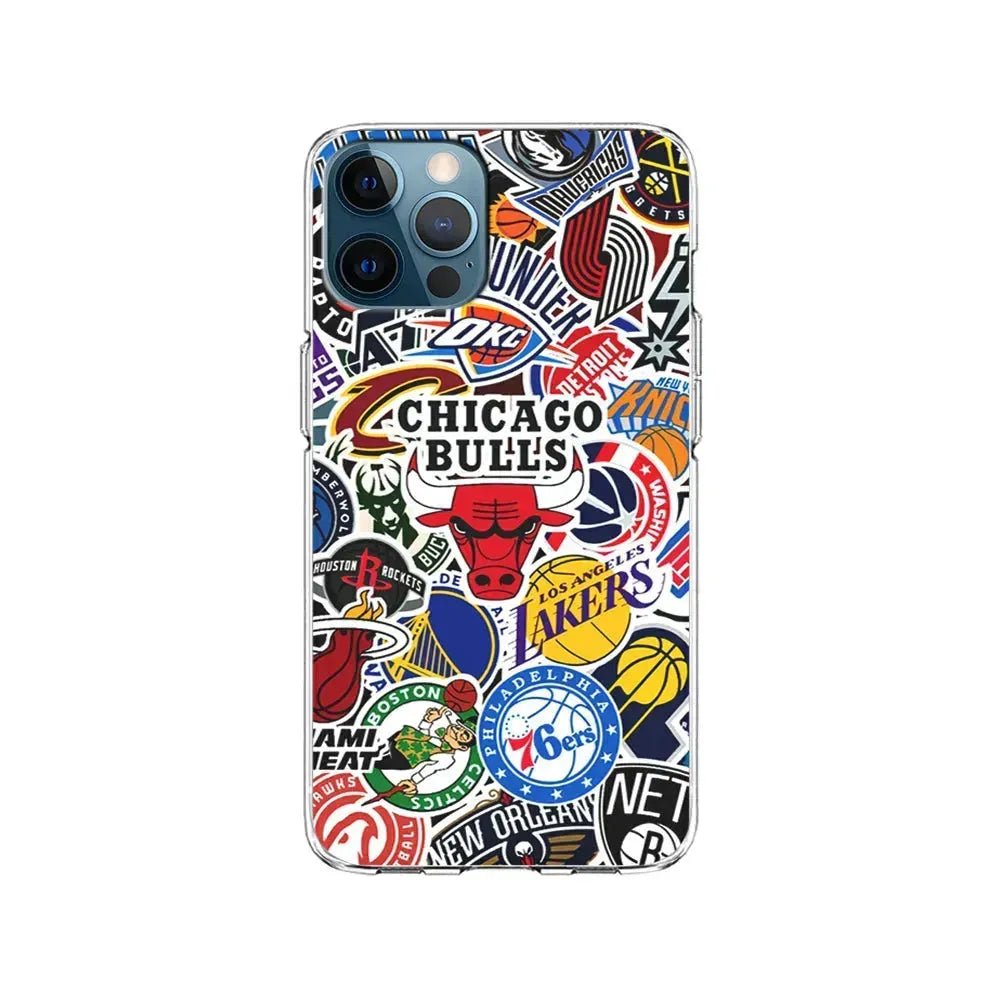 Collection of NBA Club logos iPhone 15 Pro Max Case-Clear Soft Case-Xtracase