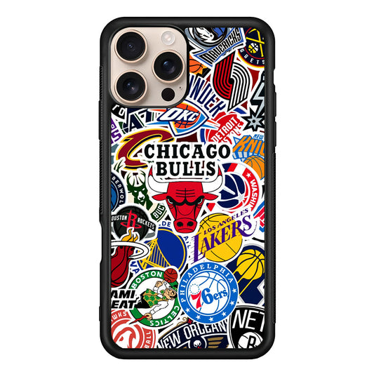 Collection of NBA Club logos iPhone 16 Pro Max Case - iPhone 16 Pro Max