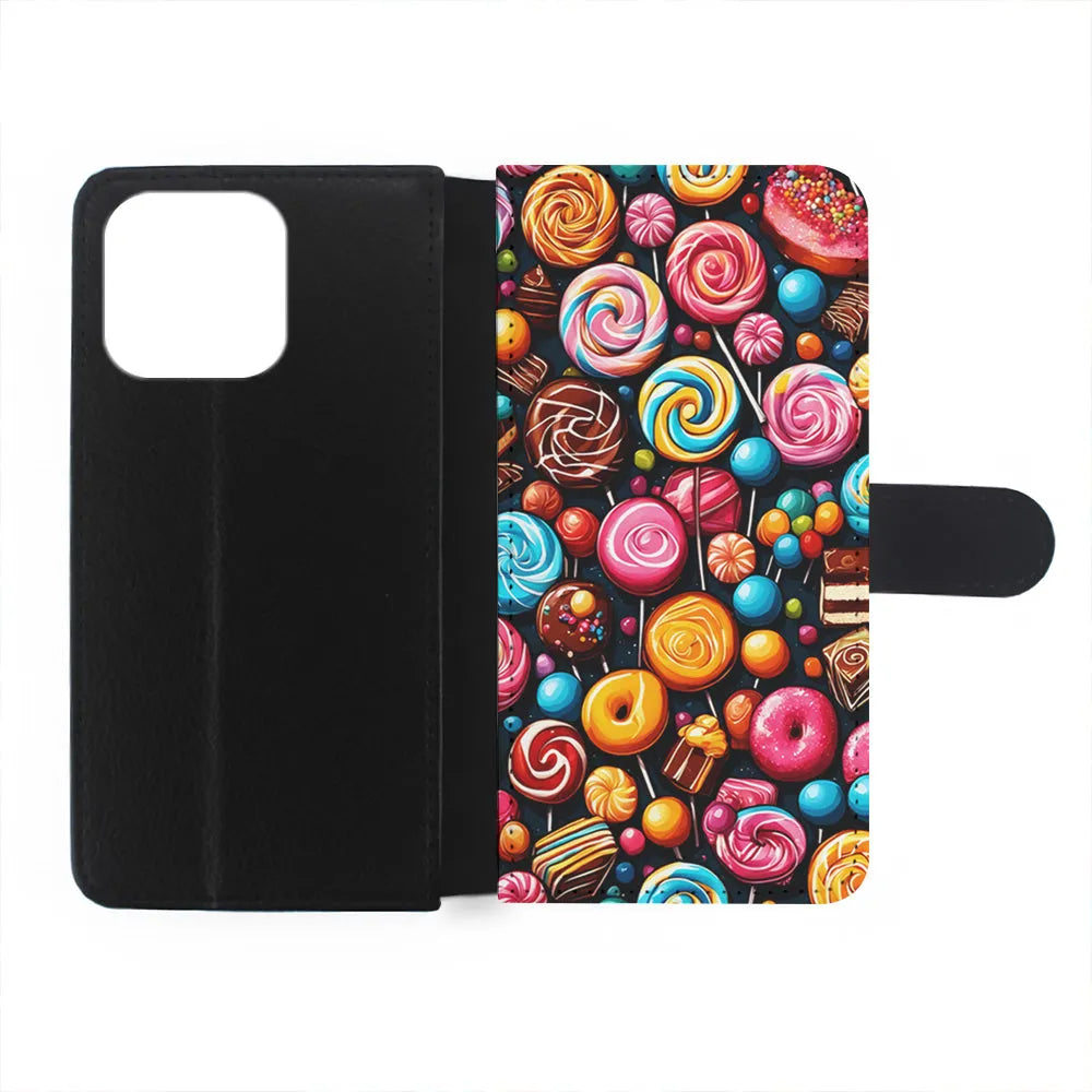 Colorful Assortment of Candies iPhone 13 Pro Case-Flip Wallet Case-Xtracase