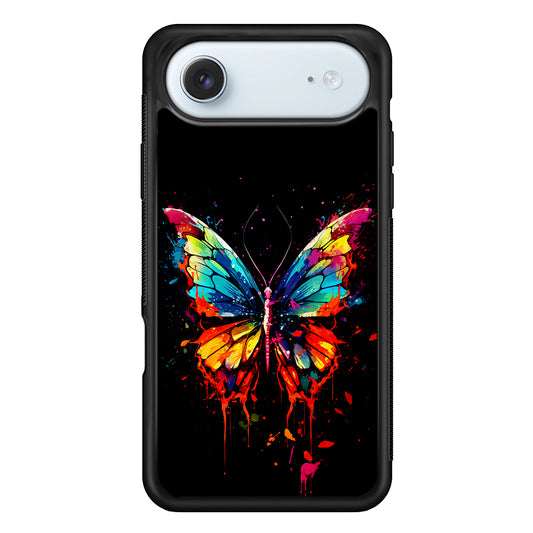 Colorful Butterfly Painting on Black iPhone 17 Air Case - Xtracase