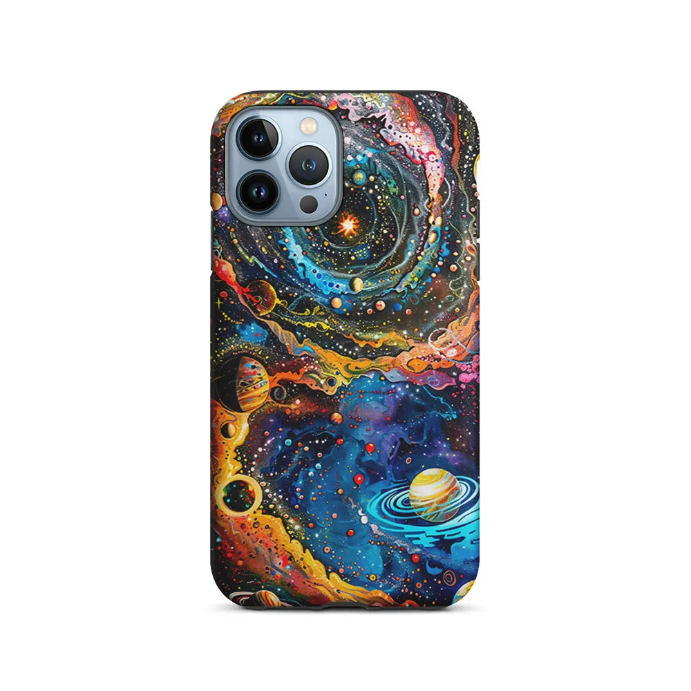 Colorful Galaxy Many Planets iPhone 13 Pro Case-2 in 1 Tough Case-Xtracase
