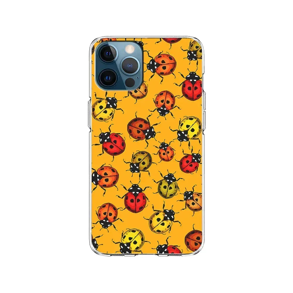Colorful Ladybugs Pattern iPhone 15 Pro Max Case-Clear Soft Case-Xtracase