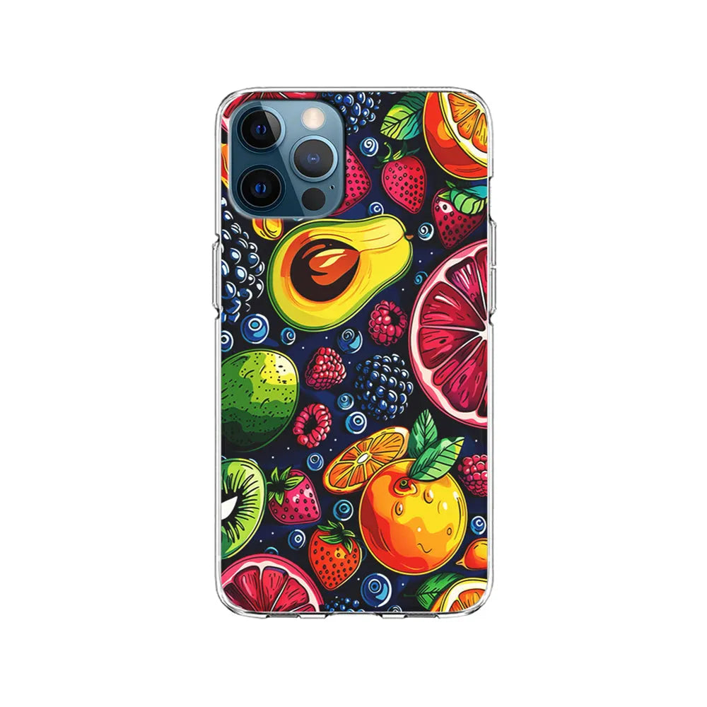 Colorful Mixed Sweet Fruits iPhone 13 Pro Case-Clear Soft Case-Xtracase