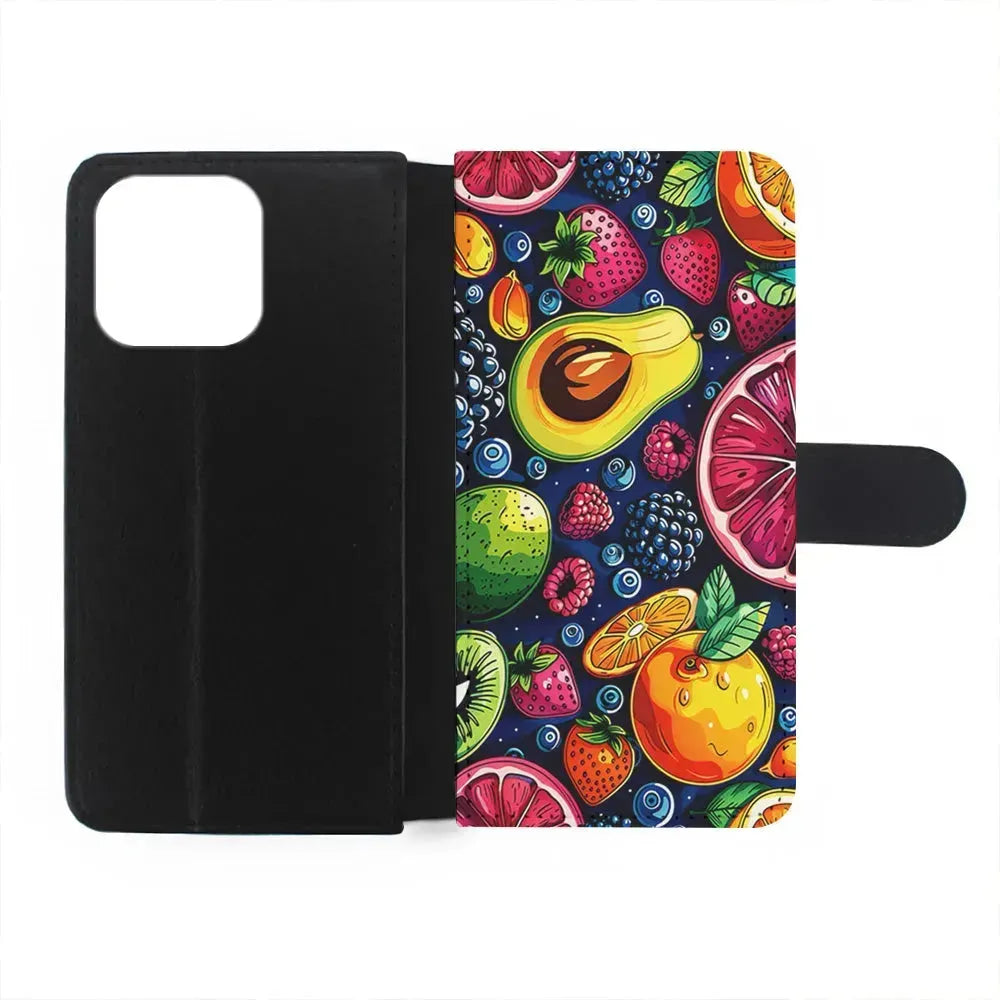 Colorful Mixed Sweet Fruits iPhone 15 Pro Max Case-Flip Wallet Case-Xtracase