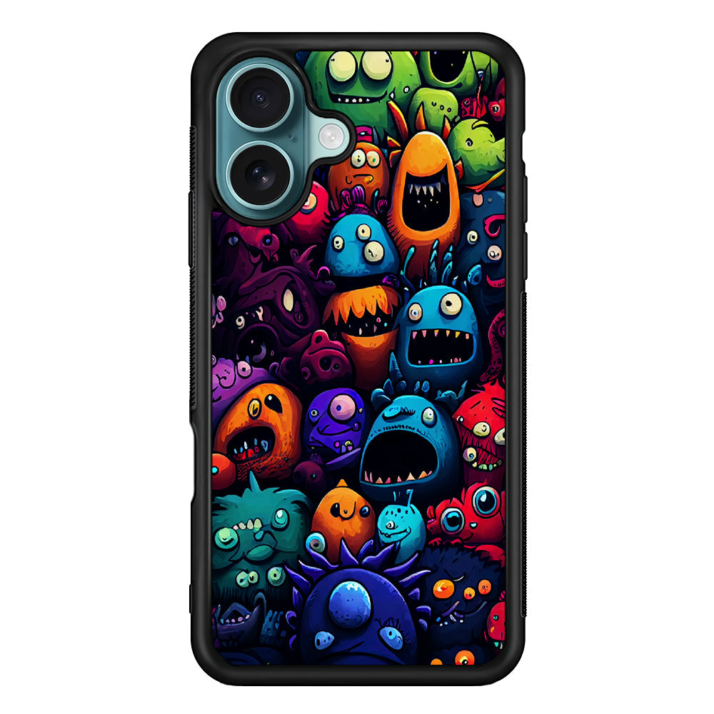 Colorful Monster Doodle Art iPhone 16 Plus Case - Xtracase
