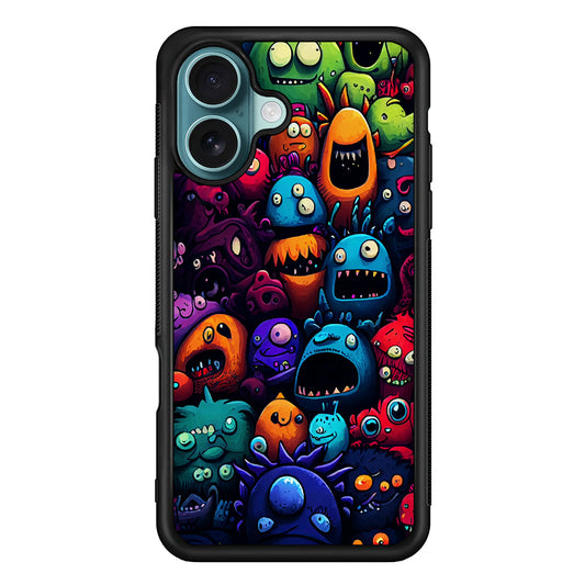 Colorful Monster Doodle Art iPhone 16 Plus Case - Xtracase