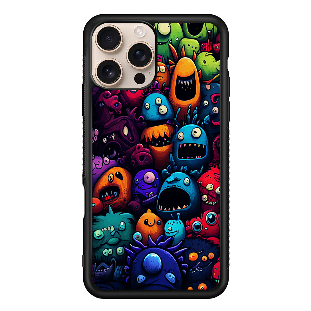 Colorful Monster Doodle Art iPhone 16 Pro Case - iPhone 16 Pro