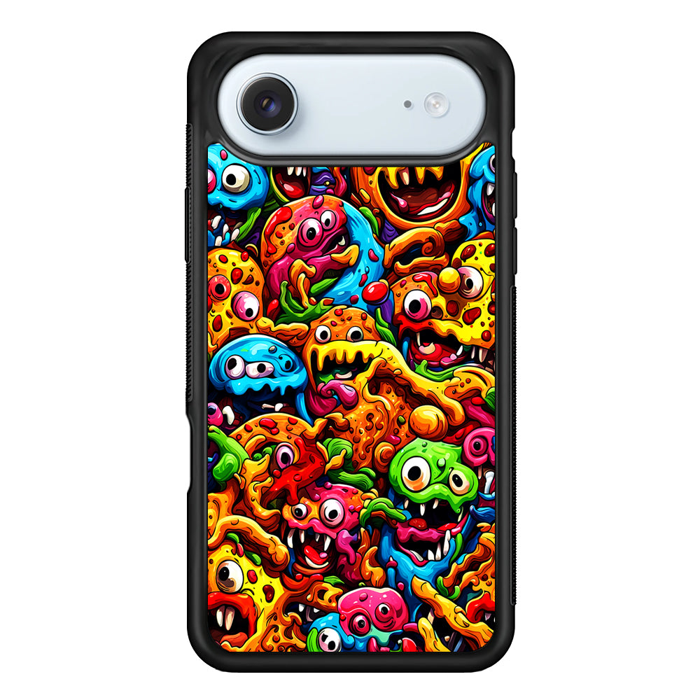 Colorful Monster Doodle Pizza iPhone 17 Air Case - Xtracase