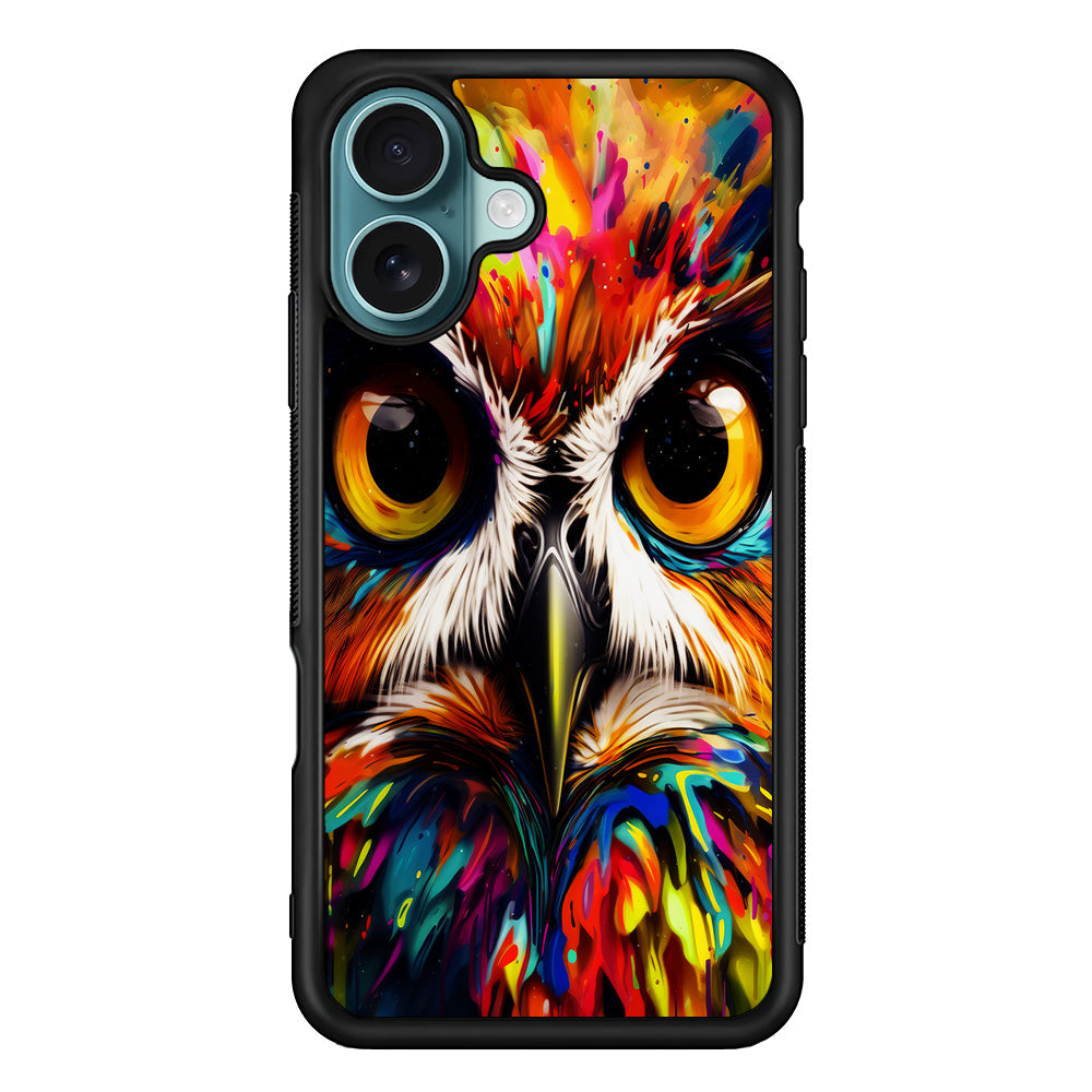 Colorful Owl Face iPhone 16 Plus Case - Xtracase
