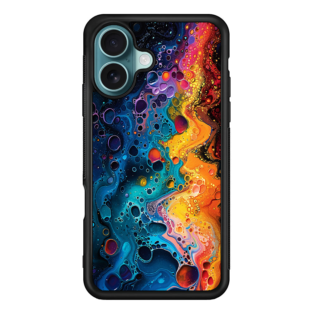 Colorful Painting with Lots of Bubbles iPhone 16 Case - Xtracase
