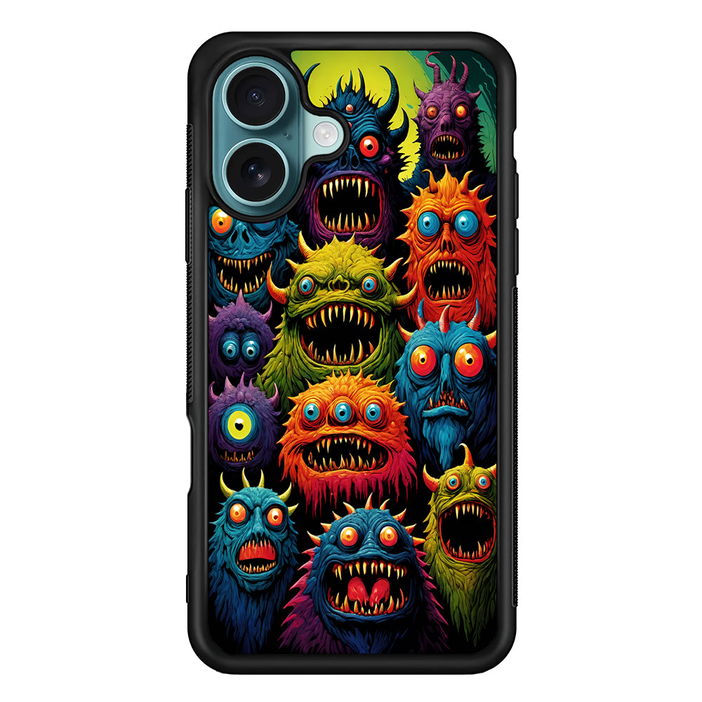 Colorful Scary Monster Doodle iPhone 16 Case - Xtracase